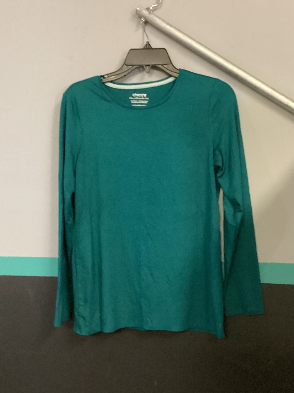 Old Navy Teal Long Sleeve Crew Tee